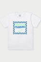 CONJ CAMISETA E BERMUDA BRANCO/AZ VIBRANTE