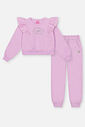 Conjunto Infantil Menina Blusão Babado E Calça Lilás Mundo Cinti