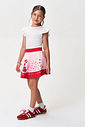 Conjunto Infantil Blusa com Strass e Saia-Short Scooter Lover