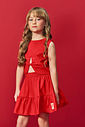 Conjunto Infantil Menina com Amarração Vermelho Mundo Cinti