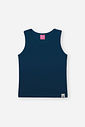 Regata Infantil Básica em Cotton com Algodão – Blusa Menina Sem Manga Verão AZUL MARINHO