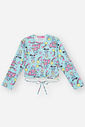 Blusa Infantil Menina Unicórnios Azul Mundo Cinti