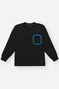 Camiseta Manga Longa Infantil Menino Bolso Preto CTV