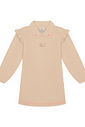 Vestido Com Fru Fru Bege Abrange