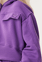 Conjunto Jaqueta E Calça Wide Leg Monocromático Roxa CTV