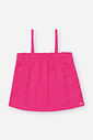Conjunto Infantil Blusa, Sobreposição e Shorts Laise Rosa