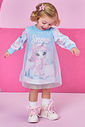 Vestido Infantil Azul Snow Cute com Brilho – Vestido Menina Lúdico e Fofo Mundo Cinti