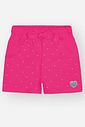 Shorts Infantil Confortável em Moletinho com Strass e Laço ROSA CRUSH