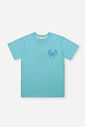 Camiseta Infantil Menino Flamê de Caranguejo Azul
