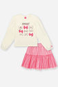 Conjunto Infantil Menina em Tule Foil Sweet Ties Beli.me