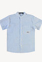 Conjunto Menino Camisa Alfaiataria Listrada e Bermuda Azul