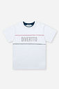 Camiseta Infantil Menino Divertto em Meia Malha Branca