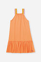 Saída de Praia Infantil em Malha UV Neon – Vestido Praia Menina Verão Neon LARANJA NEON FORTE