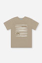 Camiseta Infantil Menino com Tartaruga Bege
