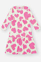 Vestido Midi Infantil Menina Corações Rosa Mundo Cinti
