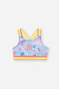 Biquíni Infantil em Malha UV com Estampa de Peixes – Moda Praia Menina Azul Porcelana AZUL PORCELANA