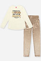 Conjunto Infantil Menina Happy em Veludo Glow Beli.me