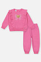 Conjunto Bebê Menina Blusão Urso Interativo E Calça Rosa Mundo Cinti