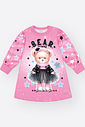 Vestido Infantil Menina Azul Estampa Ursa e Estrelas – Vestido Bebê Fofo Mundo Cinti