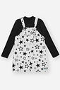 Conjunto Infantil Menina Estrelas Preto CTV