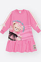 Vestido de Inverno Bebê Menina Ursa Smile Mundo Cinti ROSA CONFETE