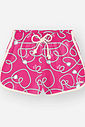 Shorts Infantil Básico em Nylon Estampado – Short Menina Verão Estampado com Elastano ROSA CRUSH
