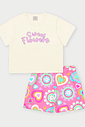 CONJ BLUSA E SHORTS NATURAL/RS CONFETE