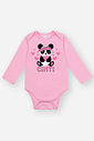 Conjunto Bebê Menina Body; Jaqueta E Calça Pandas Rosa Mundo Cinti