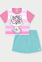 Conjunto Infantil Menina Raposa Listrada Menta Abrange