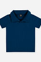 Conjunto Bebê Menino Camisa Polo Sol Bordado e Bermuda Marinho