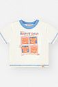 Conjunto Bebê Happy Day com Blusa Boxy e Short Azul