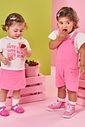 Conjunto Bebê Blusa Cute Bear e Short-Saia Rosa