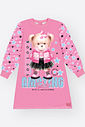 Vestido Infantil Rosa Estampa Ursinha – Vestido Menina Fofo Mundo Cinti