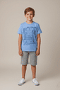 Conjunto Infantil Menino Dino Attack Azul Abrange