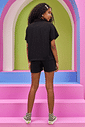 Conjunto Teen Feminino Camisa, Short E Top Preto E Verde Dway
