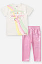 Conjunto Bebê Menina Blusa Alongada Sunny Days e Legging Metalizada Barbie