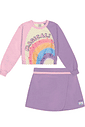 CONJ BLUSAO E SHORTS/SAIA ROSA CANDY/LL TULIPA