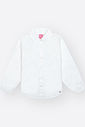 Camisa em Tricoline Infantil Menina Branco Mundo Cinti