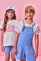 Conjunto Infantil Blusa de Ursinhos e Ciclista Azul