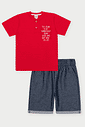 CONJ CAMISETA E BERMUDA VM MARTE/AZ DRESS BL