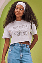 Blusa Teen Feminina My Best Friend Branca Dway