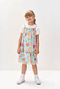 Vestido Menina Frutas com Pulseira Off White Mundo Cinti