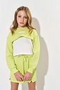 Conjunto Infantil Menina com Sobreposição Trend Verde CTV