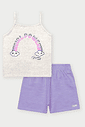 Conjunto Infantil Menina Girl Power Cinza Abrange