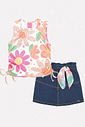CONJ BLUSA E SHORTS/SAIA NATURAL/AZ JEANS ESC