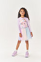 Conjunto Infantil Menina Blusa E Saia-Short Tule Lilás Mundo Cinti