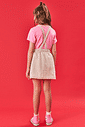 Conjunto Infantil Menina Blusa E Salopete Strawberry Rosa E Off White Cinti