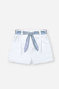 Conjunto Infantil com Regata Balonê Holográfica e Shorts em Cetim Glow AZ PROVENCE/BRANCO