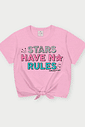 Conjunto Infantil Menina Colegial No Rules Rosa Abrange