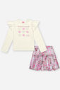 Conjunto Infantil Menina com Tule BE KIND Mundo Cinti NATURAL/RS JELLY